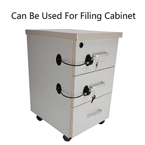 Refrigerator Door Lock, File Drawer Lock, Freezer Door Lock and Child Safety Cabinet Lock by REZIPO Black (4)