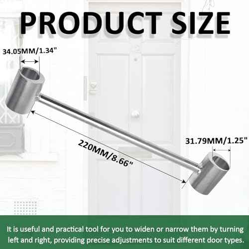 Uenhoy Double Head Door Hinge Adjustment Tool 23-25mm, Hinges Gap Adjusting Wrench, Labor Saving Door Hinge Repair Tool for Fireproof Door Anti-Theft Door Residential