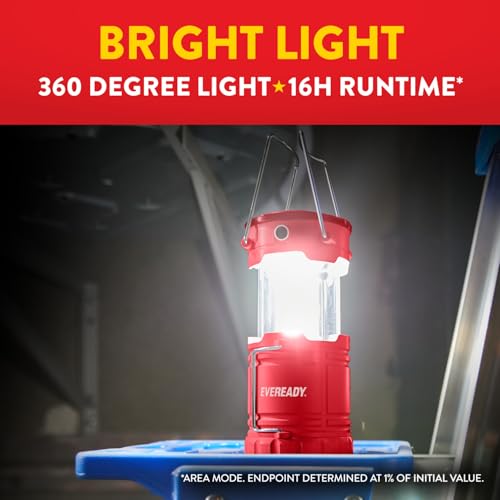 Eveready Red Collapsible LED Camping Lantern 3-Pack - Water-Resistant Emergency Lights