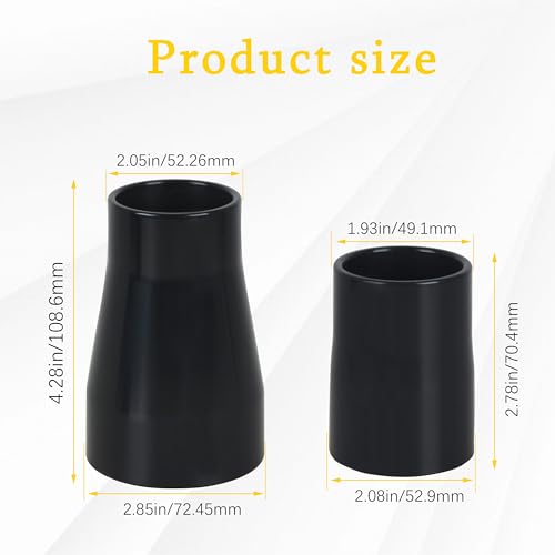 Table Saw Vacuum Adapter, Miter Saw Vacuum Adapter, for Dewalt Connecting 2 1/2" Table Saw Outlet Connected to 1 7/8" Shop Vac Hose, for 3/5" Miter Saw Outlet to 1 7/8" Dust Collection Hose