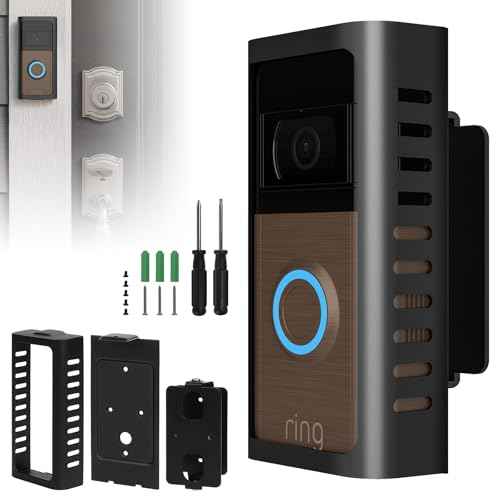 2025 Upgrade for Ring Doorbell Mount,Steel Metal Anti-Theft Ring Camera Mount with Adjustable Angle Mount Kit (45-135 Degrees) Doorbell Holder Bracket No Block Sensor