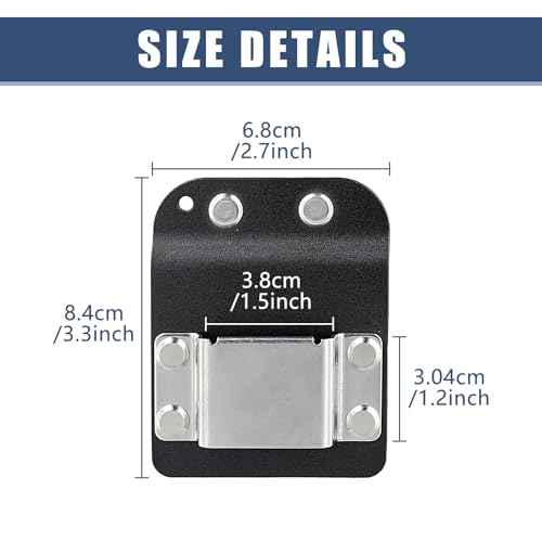 Drill Holder Belt Clip for Tool, Tape Measure Holder for Belt, Quick Grab or Hang Eletric Drill Clip on Belt, Fits Up to 2" Tool (Industrial Design)