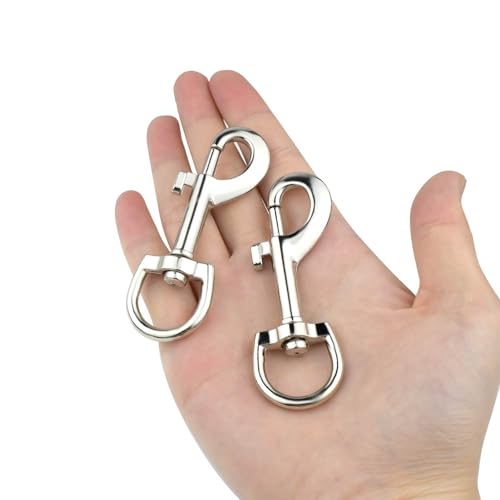 1/4 Inch Heavy Duty Swivel Eye Bolt Snap Hooks for Pet Leash & Outdoor Use - 6 Pack