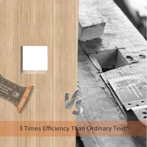 6pcs Curved Japanese Tooth Oscillating Saw Blades set, Standard & Extra-Long Reach Set, Curved Edge Oscillating Multitool Blades Clean Cut for Wood, Plastic