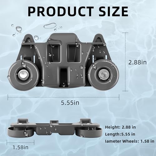 W10195416V Lower Dishwasher Rack Wheel Kit for Kenmore Whirlpool 2.88in Height