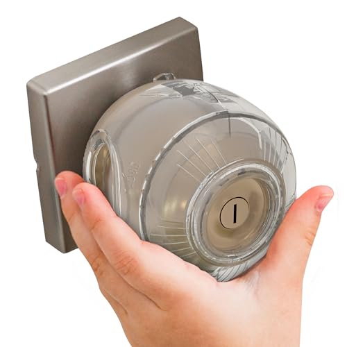 Child Safety Door Knob Cover Semi-Clear 4 Pack Babyproof Lock for Kids
