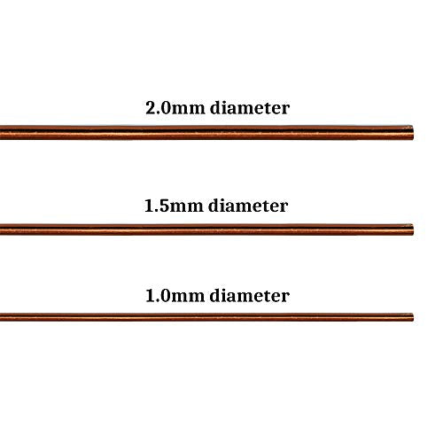 Quality Bronze Long Lasting Bonsai Training Wire Set of 3 Sizes - 1.0mm, 1.5mm, 2.0mm, Corrosion and Rust Resistant (32 Feet Each Size)