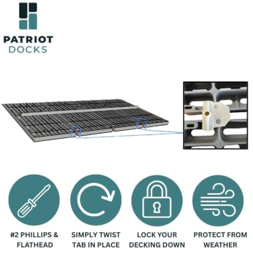 Patriot Docks Poly Deck Lockers 4-Pack - Secure Poly Panel Fasteners