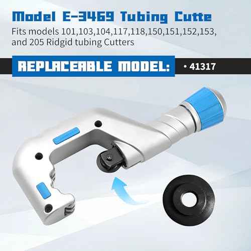 41317 E-3469 Tubing Cutter Replacement Wheel (6-Pack) ? Compatible with RIDGID Models 101, 103, 104, 117, 118, 150, 151, 152, 153, 205 ? Copper Pipe Cutter Replacement Parts for Accurate Cutting