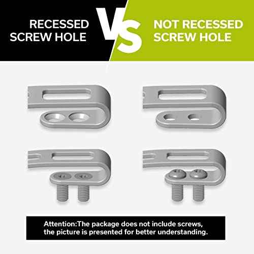 CIVIVI 2PCS Deep Carry Pocket Clip for Knives,Recessed Screw Hole Design, NO Screws Included CA-06E (Black+Plain)