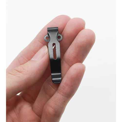 2 Pack Deep Carry Pocket Clips with 4 Pieces Screws, Pocket Knife Clip Compatible with Bug-Out 535£¬Stainless Steel Knife Pocket Back Clip,Anodized Finish£¬Replacement for Benchmade Bugout 535 and More