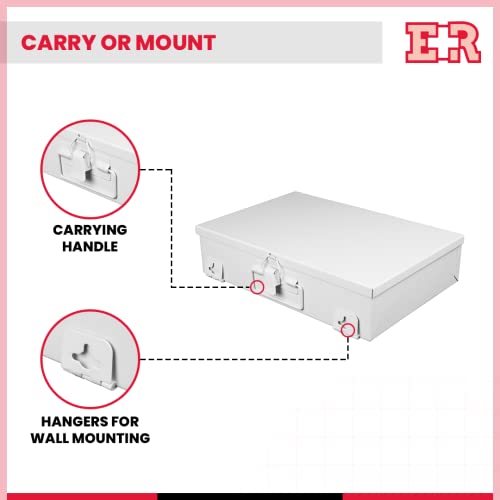 Ever Ready First Aid Metal Case No.25 - 11 x 7.5 x 2.5 Inches Compact Storage