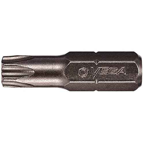 VEGA T25 TORX Security Bits. Professional Grade ¨ù Inch Hex Shank TORX T-25 S2 Steel 1" Security Bits. 125TT25A-4 (Pack of 4)