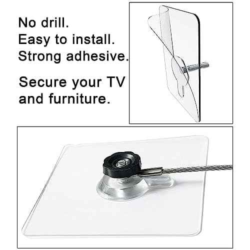 10 inches Stainless Steel Furniture Straps for Baby Proofing, No-Drill Furniture Anchors Earthquake Straps, Prevent Falling and Anti Tip TV Safety Straps, 6 Pcs