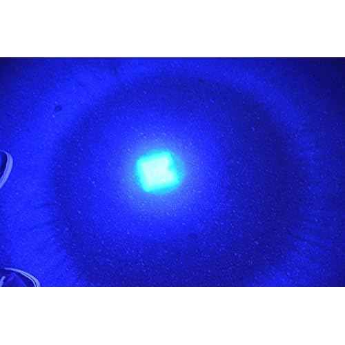 Scalable Blue LED Flashlight, 3 Modes, Long Range Blue Beam, Night Fishing & Outdoor Activities - Black