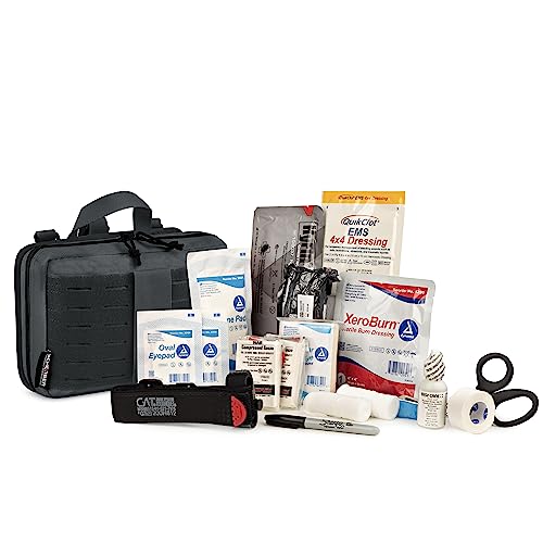 Scherber Vehicle Emergency Trauma First Aid Kit with Medical Supplies & Molle Pouch