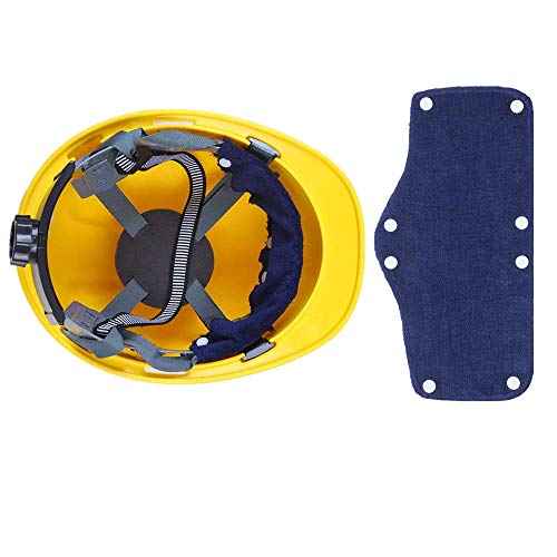 Hard Hat Sweatband, Cotton Hard Hat Liner, Reusable Hardhat sweatbands(Blue