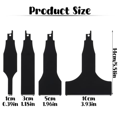 4Pcs Scraper Blade,Reciprocating Saw Scraper Blade,Scraping Tool Attachment for Reciprocating Saws,High Carbon Steel Tile Cleaning Tools for Remove Linoleum, Glue, Vinyl Flooring