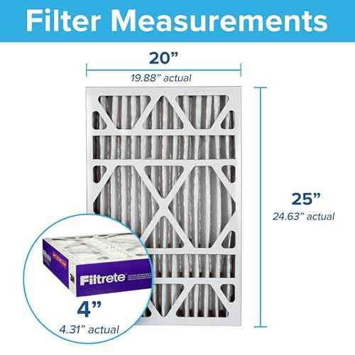 Filtrete 20x25x4 AC Furnace Air Filter, MPR 1550, MERV 12, Fits Honeywell & AprilAire Space-Gard, CERTIFIED Asthma & Allergy Friendly, Electrostatic Filter, 2-Pack (Actual Size 19.88x24.63x4.31 in)