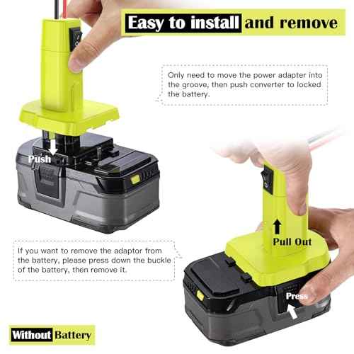 1 Packs Power Wheel Adapter for Ryobi 18V Battery Adapter Power Wheel Battery Conversion Kit with Switch, Fuses & Wire Terminals, 12AWG Wire, Power Connector for DIY RC Car Toys and Robotics