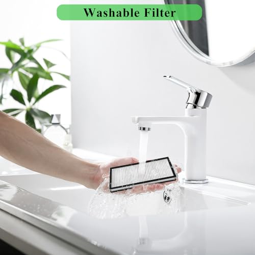 4 Pack Replacement HEPA Filters Compatible with Roborock Qrevo Master, Qrevo Slim,Saros Z70 Robot Vacuum Cleaner, Washable High-Efficiency Vacuum Filters Accessories