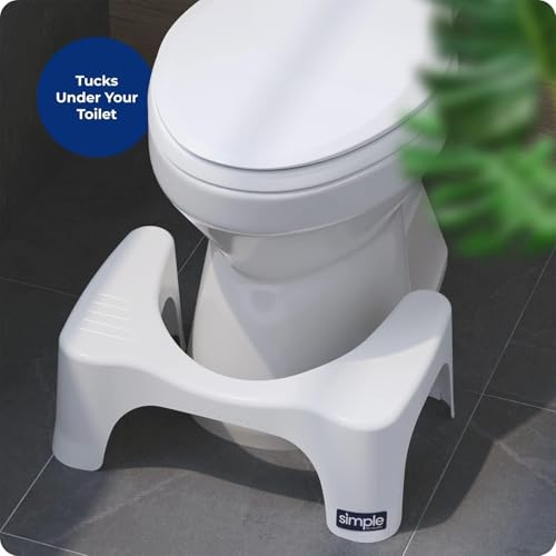 Squatty Potty Simple Curve Toilet Stool 7 Inch White Bathroom Accessory