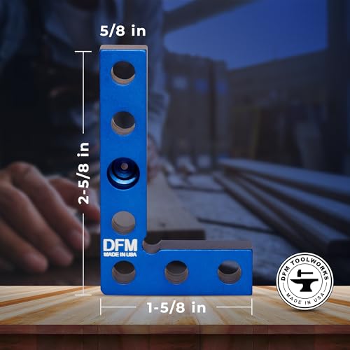 DFM Tool Works Small Square & Center Finder (Blue) – 0.34