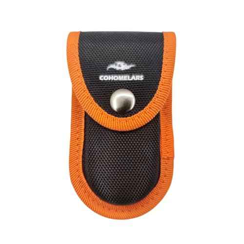 Nylon Case (Extra Small Size) for 3.5''-4'' Leatherman Multitool,Small Knife Sheath Fits 3.5''-4'' Thick Folding Pocket Knife,Small Tool Pouch,EDC Belt Holder (Orange+black)