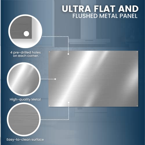 (2 Pack) 24" x 30" Reversible Metal Backsplash Panel with Pre-Drilled Holes – Ultra Thin, 0.019"–0.023" – CALPALMY for 30" Range