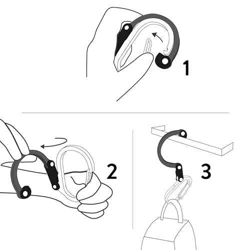 GEAR AID HEROCLIP (Large) Carabiner Gear Clip and Hook for Hanging Heavy Duty Items, Camping Backpacks, Suitcases, Kayaks, Bicycles and More