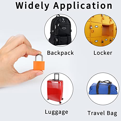 Febwind 4-Piece Multicolor Metal Keyed Suitcase Locks with Keys - Compact & Durable Travel Locks - Variation A