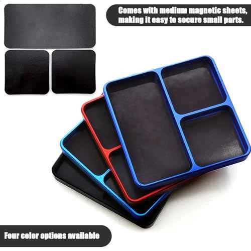 Magnetic Electronic Repair Screws and Parts Organizer Parts Tray Small Parts and Screws Holder for Organization Magnet Tool Tray Parts Holder for Screws, Sockets, Bolts, Pins, RC Car Boat Plane Phones