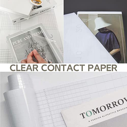 COSNIGHT Clear Oil-Proof Waterproof Kitchen Backsplash Contact Paper 11.8"W x 118"L