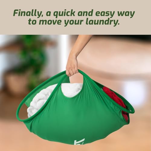 Laundry Turtle Collapsible Laundry Basket - Green, Large (Front-Loading Machines)