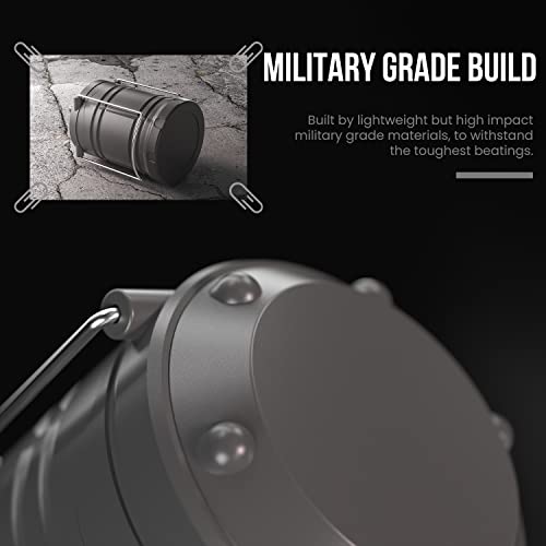 Lichamp Dark Gray LED Camping Lantern 4 Pack Portable Collapsible Emergency Light