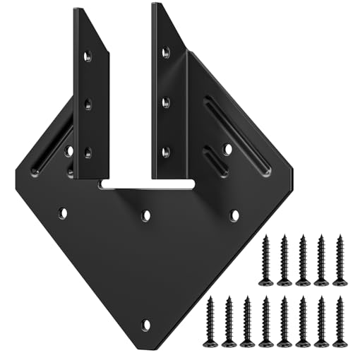 JimXiaLai Black Steel Hurricane Ties for Rafters - 30 Pack, 1.2mm Heavy-Duty