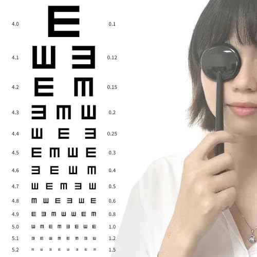 4 Pack Black Handheld Eye Occluder Plastic Vision Optics Optometry Instrument for Eye Chart Exam