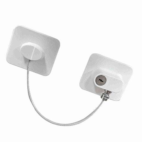 Child Safety Locks Baby Proof Refrigerator Lock Strong Adhesive Guard Lock with Keys for Fridge, Cabinets, Drawers