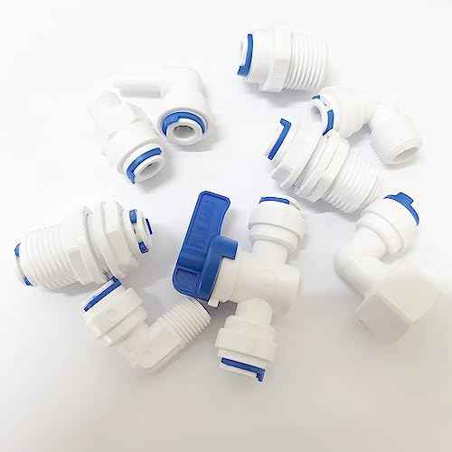 5/16" O.D. Tube Fitting Blue Locking Clip Clamps for RO Reverse Osmosis Water Filtration Systems or Other Quick Connect Fitting Replacement Parts Accessory,pack of 100.