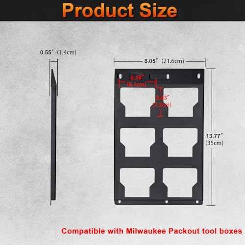 Packout Plate Compatible for milwaukee,Packout Quick Connect Compatible for milwaukee,Two Black Half Plate