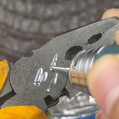 Luo ke 6 Pcs 3/32 Inch Shank Tungsten Steel Engraving Router Bits, Olive Amber Carving Drill Bits for Rotary Tools (2.3mm Carving bits)