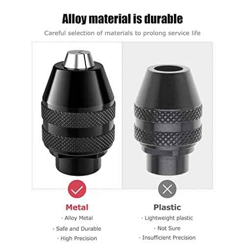 Drill Chuck Collet Set for Dremel, 14PCS 1/32" to 1/8" Replacement 4486 Drill Keyless Bit Chuck Shank Rotary Tool Quick Change Adapter