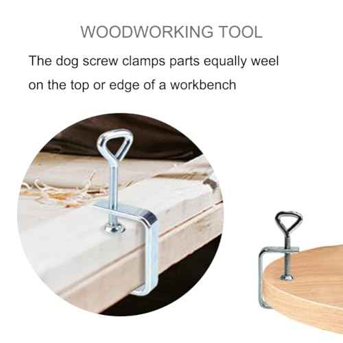 Woodworking C-Clamp, 2PCS Stainless Steel Heavy Duty Clamps for Welding, Wide Jaw 2" Desk Bench Dog Hole Clamp for Wood Edge Clamps