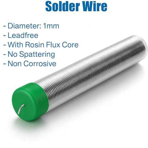 Solder Wire Leadfree,High Purity Tin Rosin Core Solder for Electronic Electrical Soldering Components Repair,Low Residue,Sn99.3 Cu0.7, 3Pcs (1.0mm 42g)