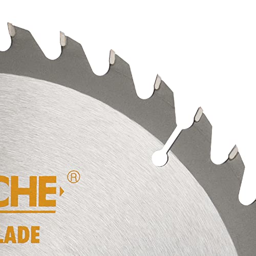 Hoteche 8-1/4-Inch Circular Saw Blade for Wood 40-Tooth Tungsten Carbide-Tipped Blade High-Performance Professioal Saw Blade for Miter Saw and Table Saws with 1-inch, 13/16-inch, 5/8-inch Arbor