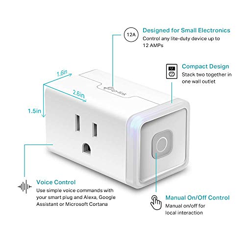 Kasa Smart Wi-Fi Plug 4-Pack - Alexa & Google Compatible, Touch Control, UL Certified
