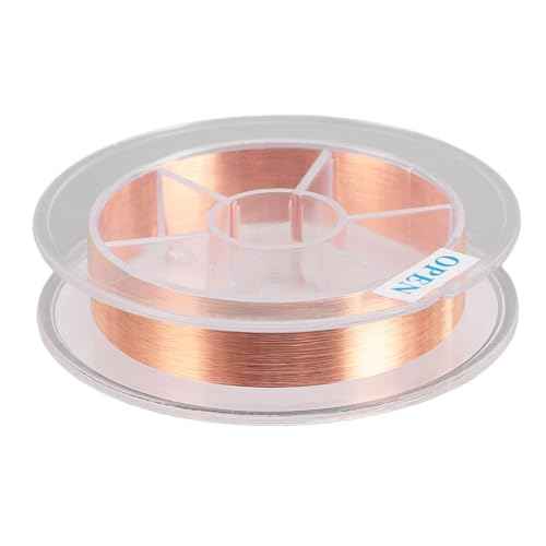 ViaGasaFamido Phone Chip Conduction Wire Non Insulation 120m Mobile Phone Motherboard Fingerprint Jump Welding Copper Soldering Jump Wire for PCB BGA Welding Repair (0.01mm)
