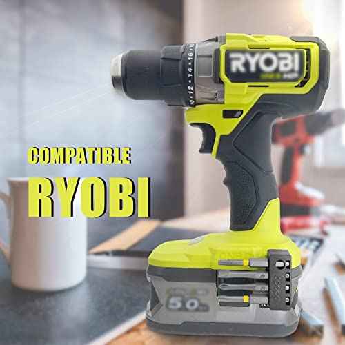 Magnetic 1/4-Inch Hex Bit Holders fit for Ryobi 18v Drill,Hex Screw Bit Storage on Side of Power Drill,Keep Bits Within Reach, Left Side