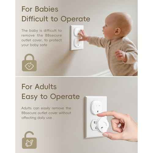 Outlet Covers Baby Proofing, 40 Pack Plug Covers for Electrical Outlets, Outlet Plug Covers to Prevent Power Shock Safety, for US 3-Prong, Plug Protectors for Home, Office, White