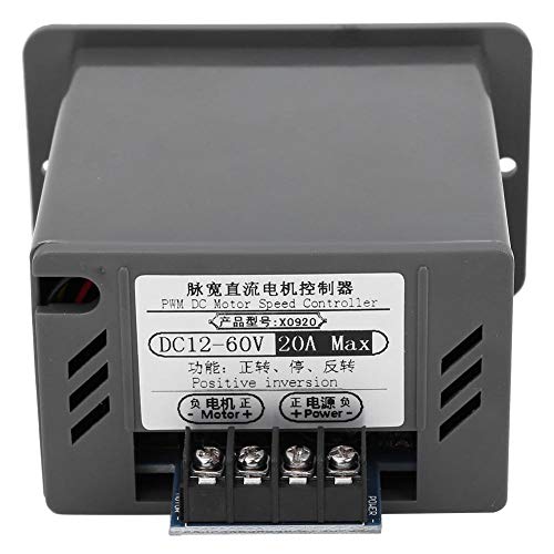 DC 12-60V 20A Motor Speed Controller for DC Brush Motors, Forward/Reverse Regulator